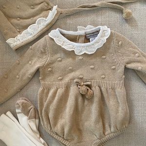 Cupcakes and Cashmere Tan Onesie